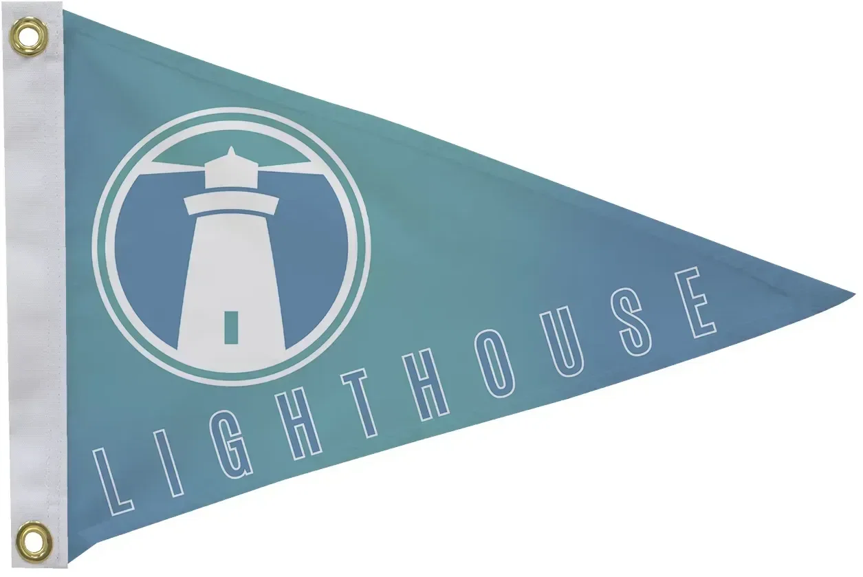 12" x 18" Polyester Pennant Flag Single-Sided — view 2