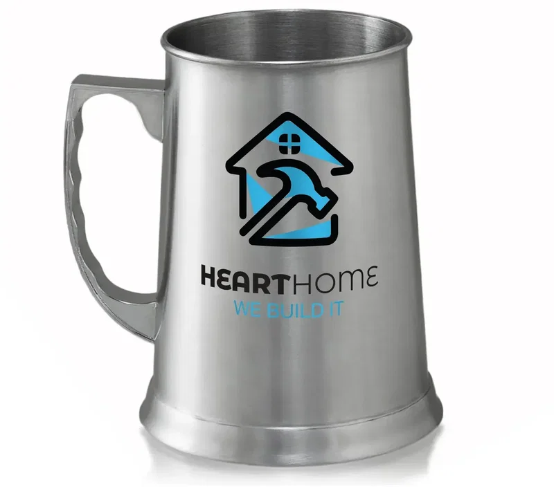 Personalized Stainless Steel Beer Stein - 13.5oz — view 2