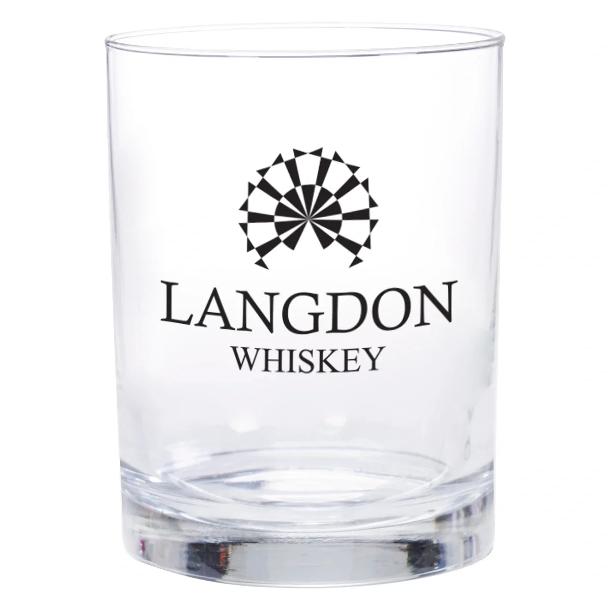 Short tumbler sized for serving whiskey at the bar