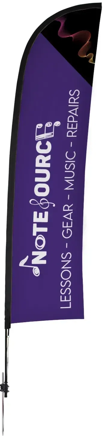 13' Elite Blade Nylon Sail Sign Kit (Single-Sided with Ground Spike) — view 5