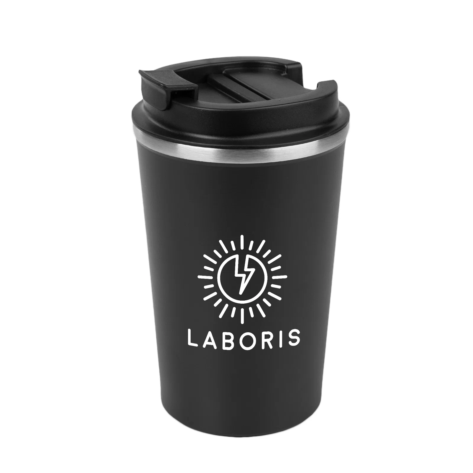 One stainless steel tumbler pictured alone in its everyday form
