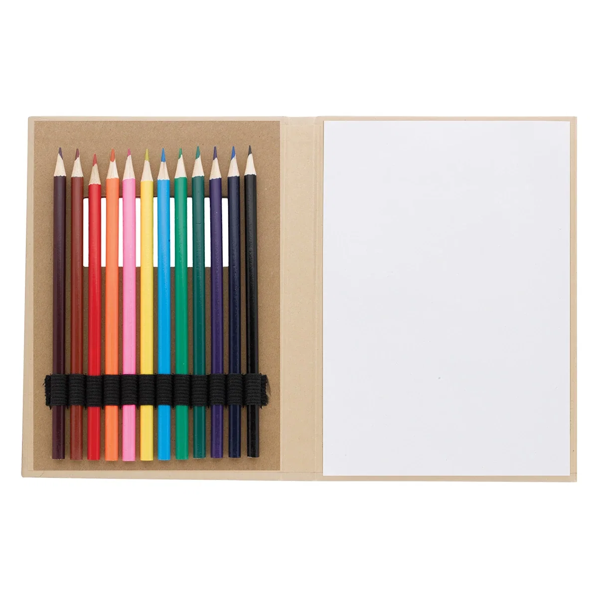 Compact case pictured upright, one inch thick