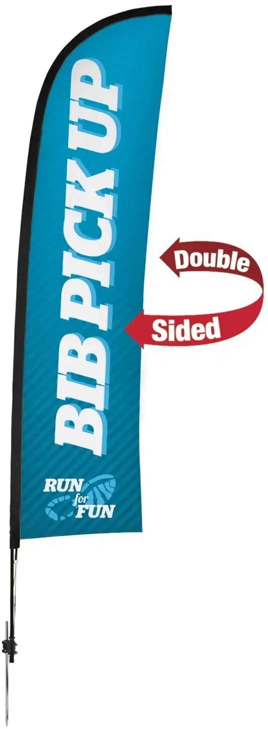 13' Premium Blade Sail Sign Kit (Double-Sided with Ground Spike) — view 6