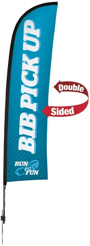 13' Premium Blade Sail Sign Kit (Double-Sided with Ground Spike) — view 6