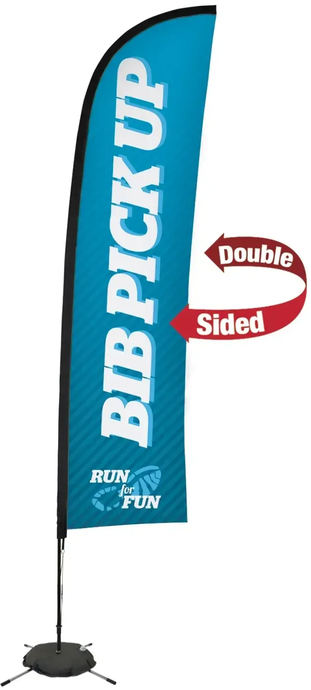 13' Premium Blade Sail Sign Kit (Double-Sided with Scissor Base) — view 6