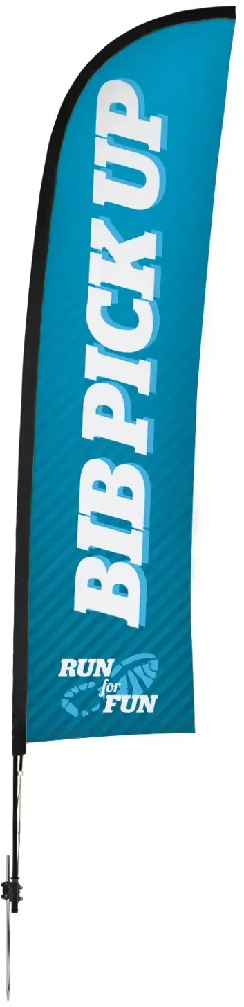 13' Premium Blade Sail Sign Kit (Single-Sided with Ground Spike) — view 5