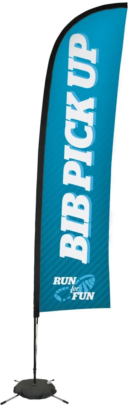 13' Premium Blade Sail Sign Kit (Single-Sided with Scissor Base) — view 3
