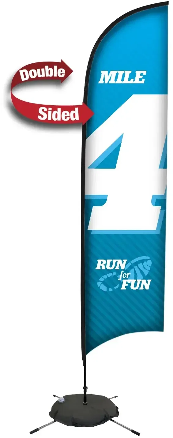 13' Premium Razor Sail Sign Kit (Double-Sided with Scissor Base) — view 2