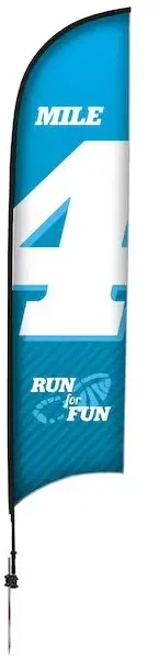 13' Premium Razor Sail Sign Kit (Single-Sided with Ground Spike)