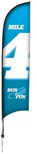13' Premium Razor Sail Sign Kit (Single-Sided with Ground Spike)