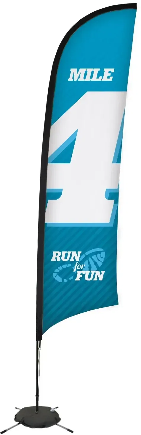 13' Premium Razor Sail Sign Kit (Single-Sided with Scissor Base) — view 3