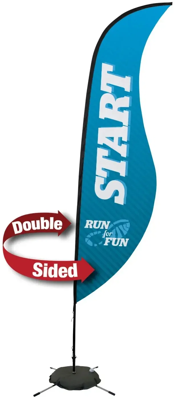 13' Premium Sabre Sail Sign Kit (Double-Sided with Scissor Base) — view 2