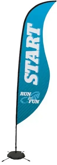 13' Premium Sabre Sail Sign Kit (Single-Sided with Scissor Base)