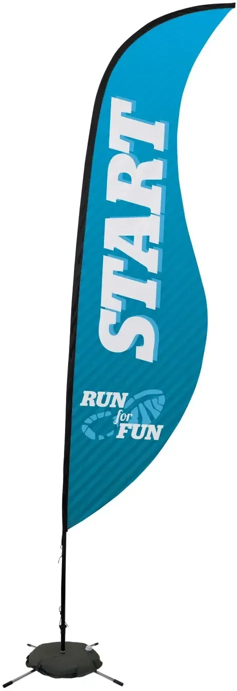13' Premium Sabre Sail Sign Kit (Single-Sided with Scissor Base) — view 6
