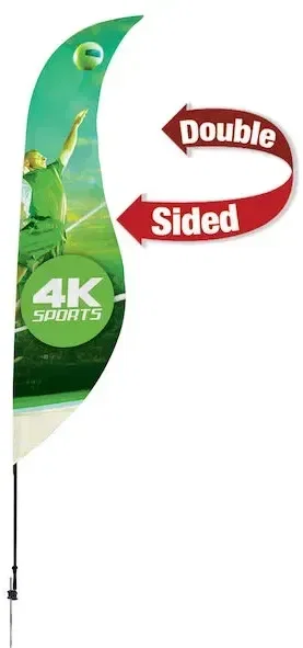 13' Streamline Sabre Sail Sign Kit (Double-Sided with Ground Spike)