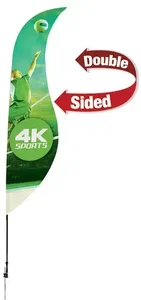 13' Streamline Sabre Sail Sign Kit (Double-Sided with Ground Spike)