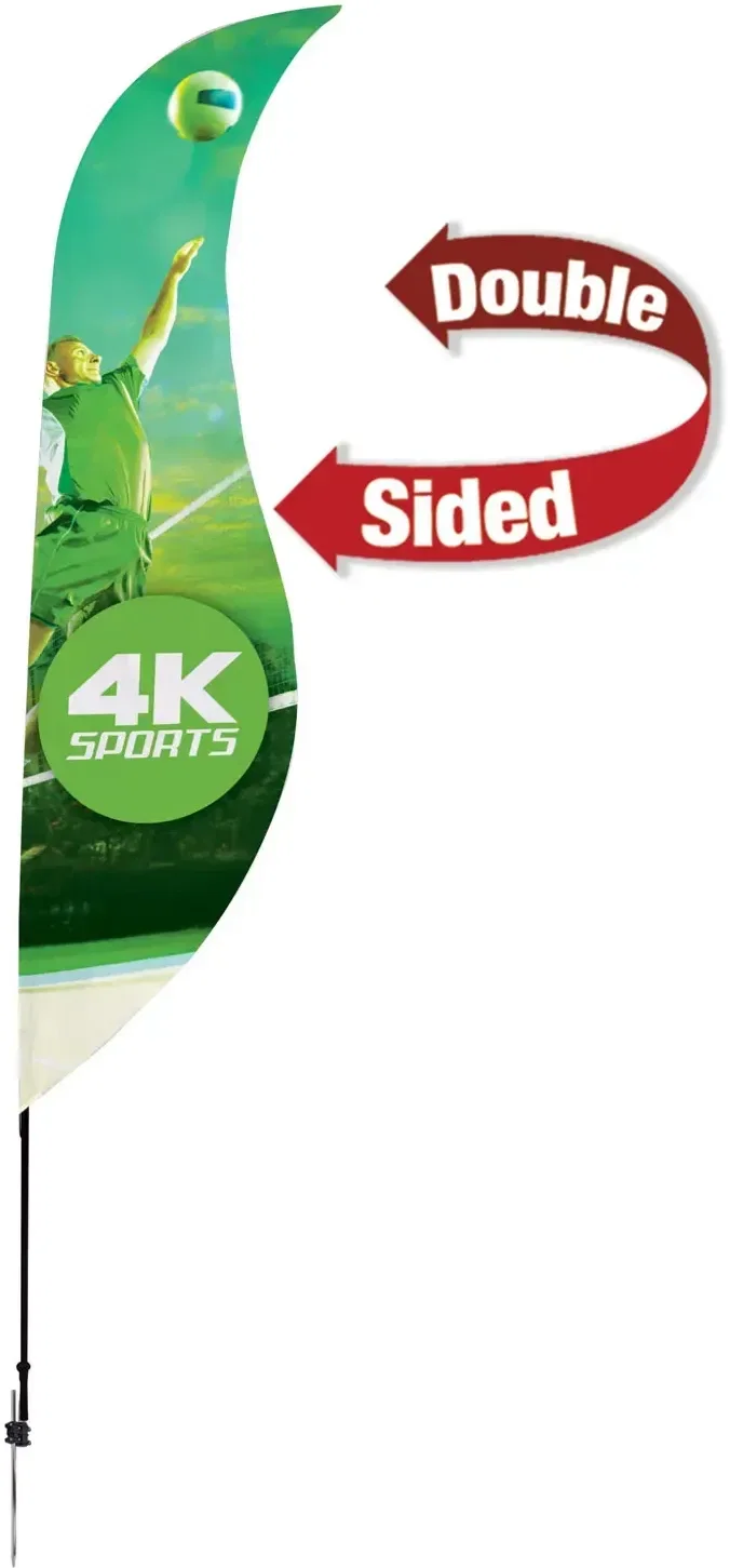 13' Streamline Sabre Sail Sign Kit (Double-Sided with Ground Spike) — view 5