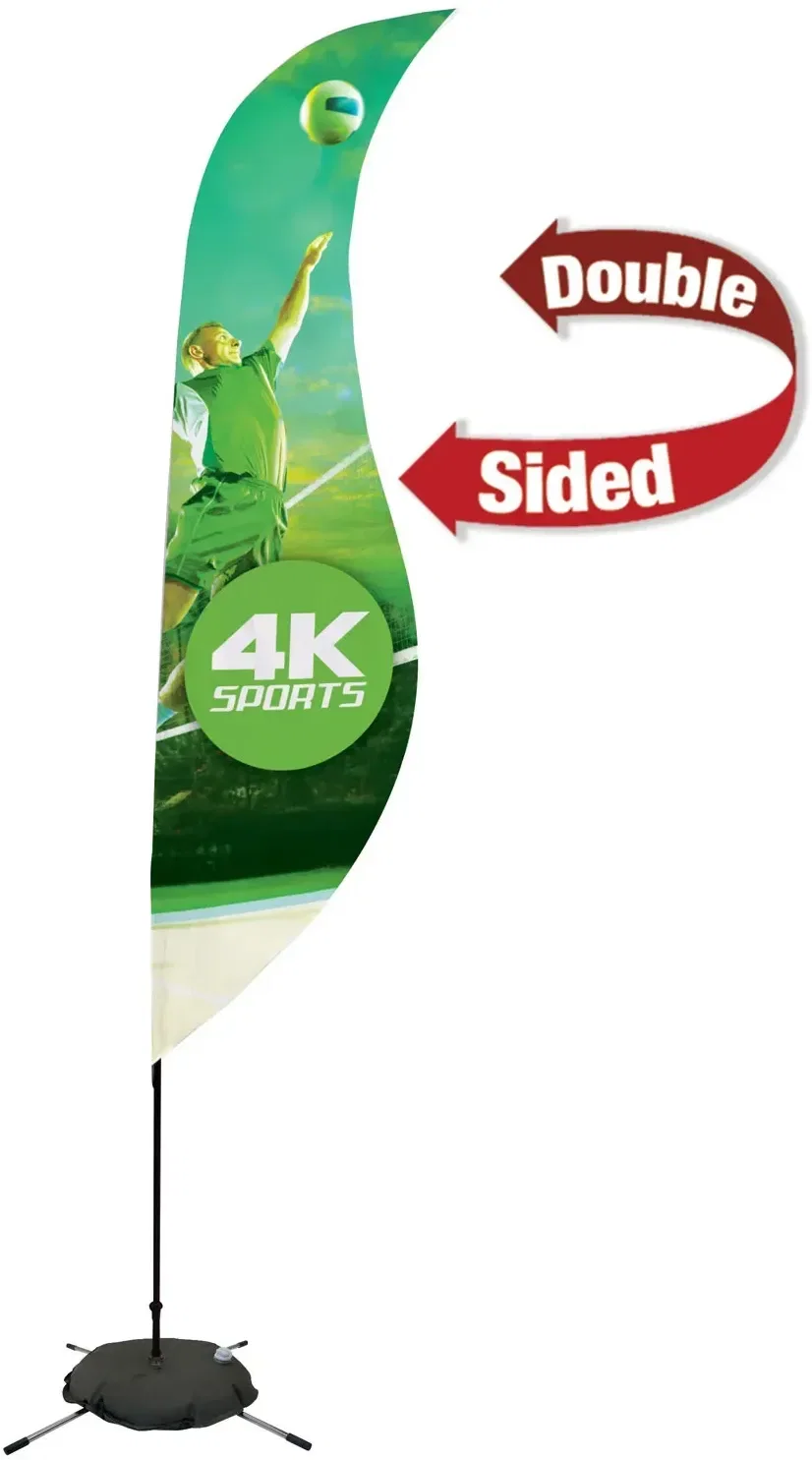 13' Streamline Sabre Sail Sign Kit (Double-Sided with Scissor Base) — view 3