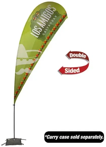 13' Value Teardrop Sail Sign Kit (Double-Sided with Cross Base) — view 1