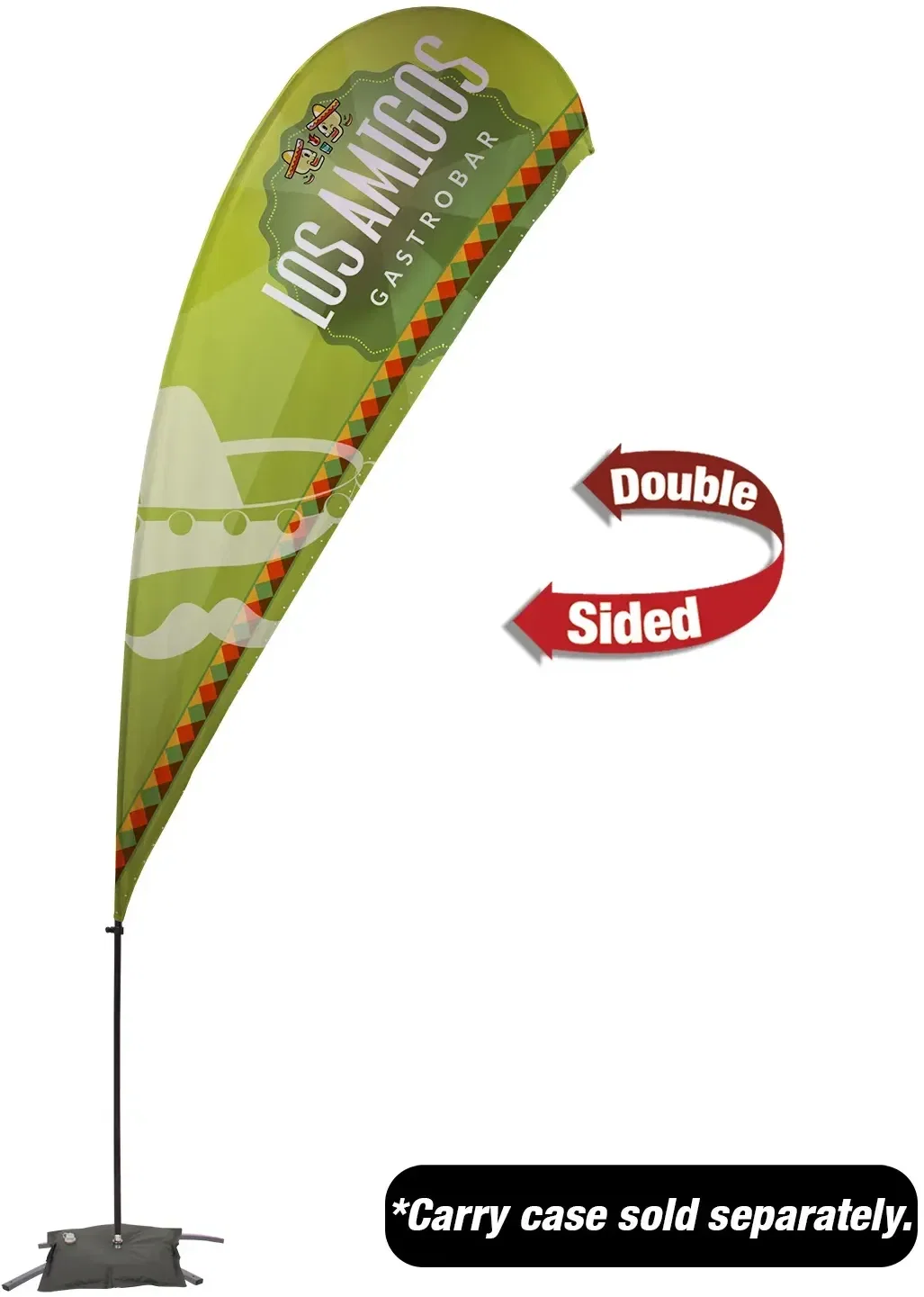 13' Value Teardrop Sail Sign Kit (Double-Sided with Cross Base) — view 4