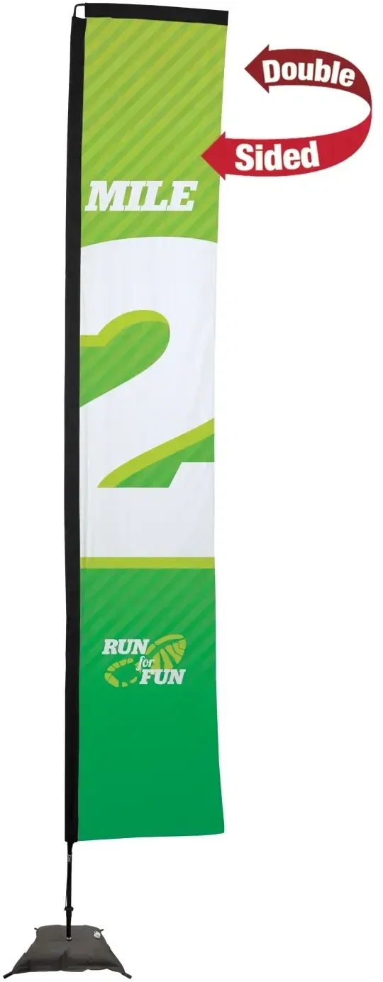 14.5' Premium Rectangle Sail Sign Kit (Double-Sided with Scissor Base) — view 3