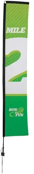 14.5' Premium Rectangle Sail Sign Kit (Single-Sided with Ground Spike)