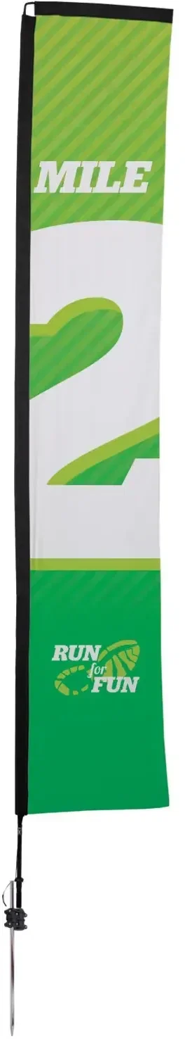 14.5' Premium Rectangle Sail Sign Kit (Single-Sided with Ground Spike) — view 6