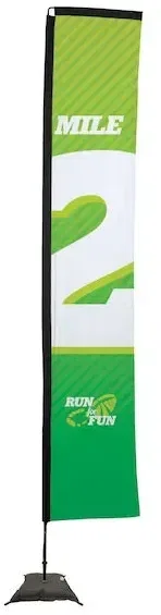 14.5' Premium Rectangle Sail Sign Kit (Single-Sided with Scissor Base)