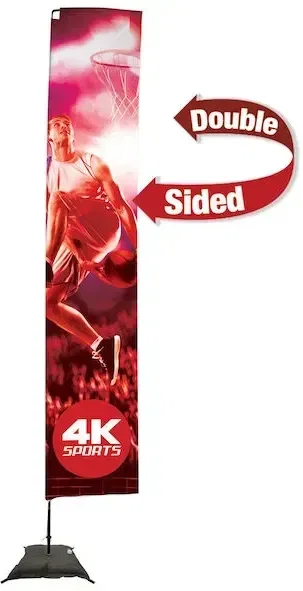14.5' Streamline Rectangle Sail Sign Kit (Double-Sided with Scissor Base) — view 1