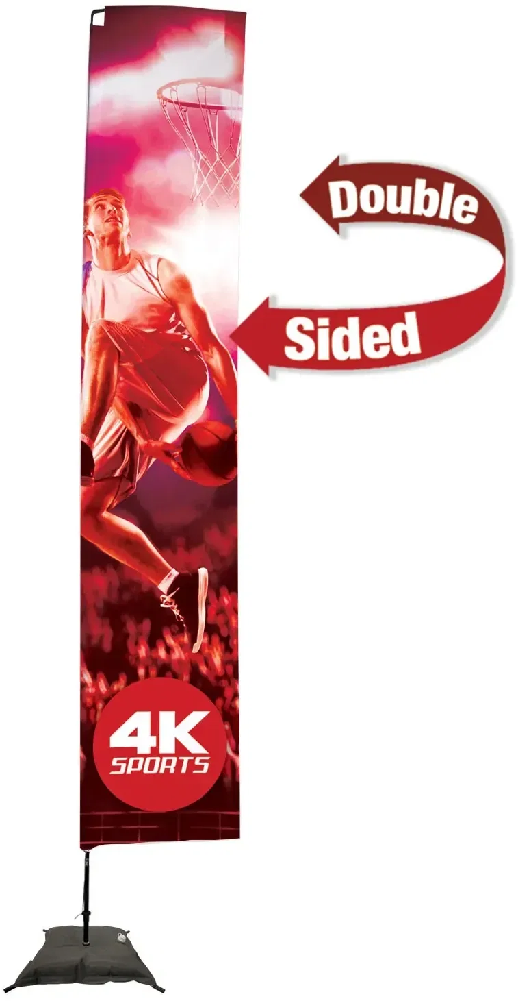14.5' Streamline Rectangle Sail Sign Kit (Double-Sided with Scissor Base) — view 6