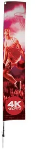 14.5' Streamline Rectangle Sail Sign Kit (Single-Sided with Ground Spike)