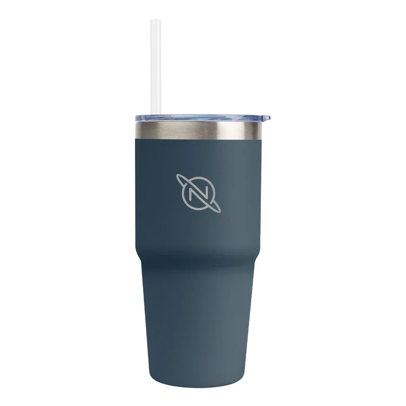 Narrow bottom that drops into a cup holder