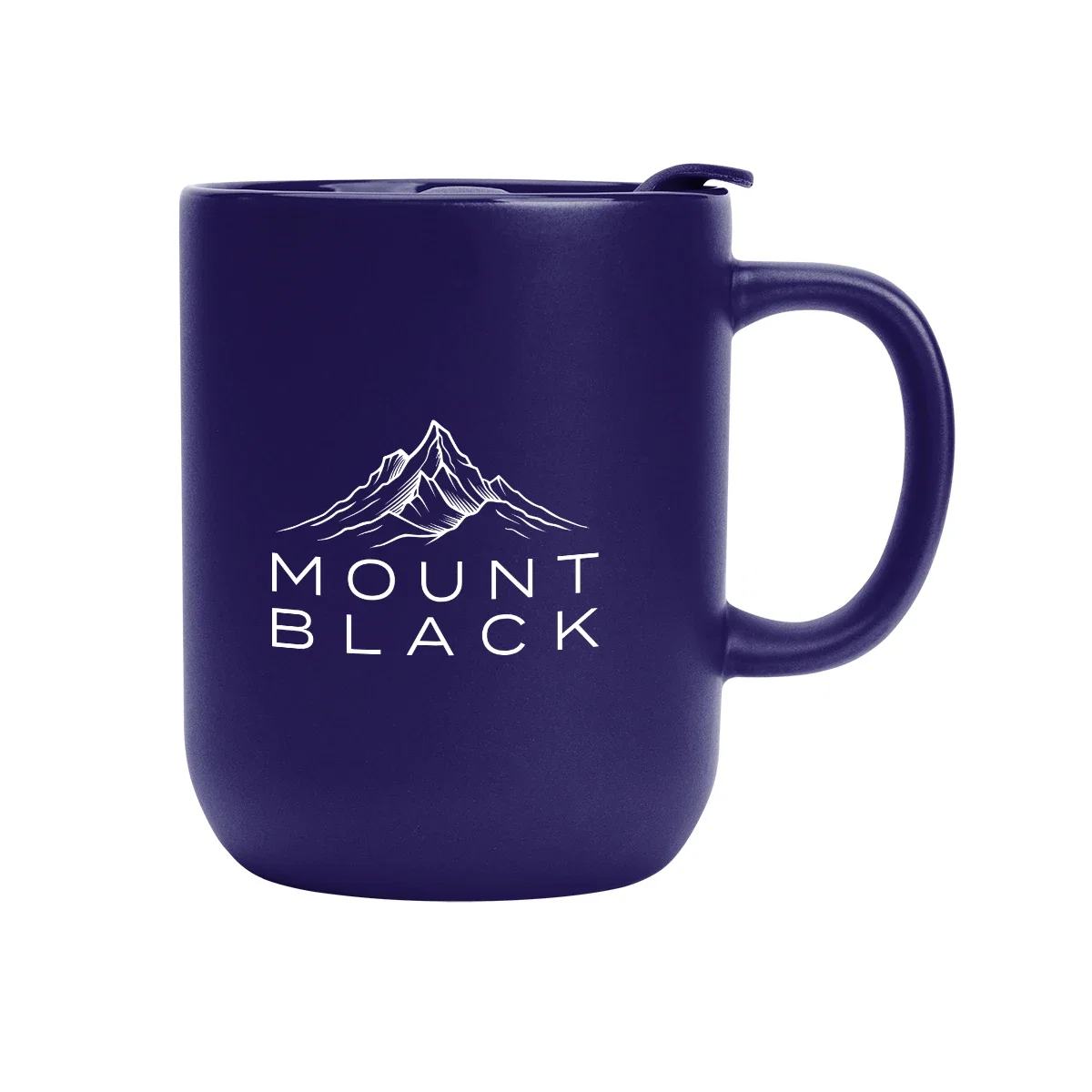 Fourteen ounce ceramic mug with a classic curved handle