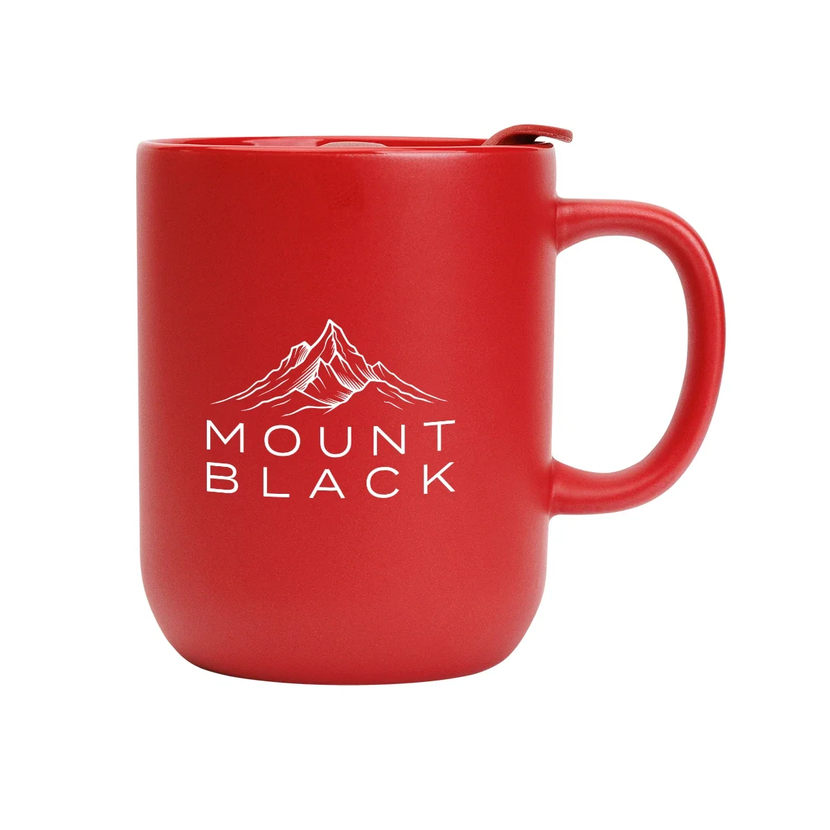 Glossy white version of the four inch tall coffee cup