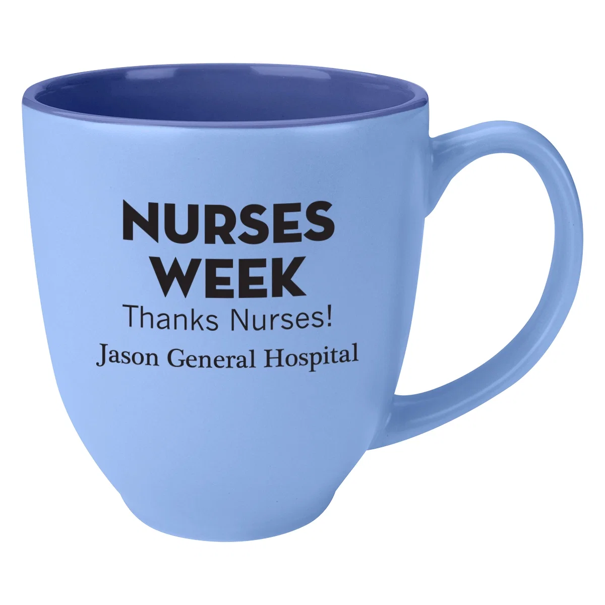 Fourteen ounce bistro mug standing four inches tall