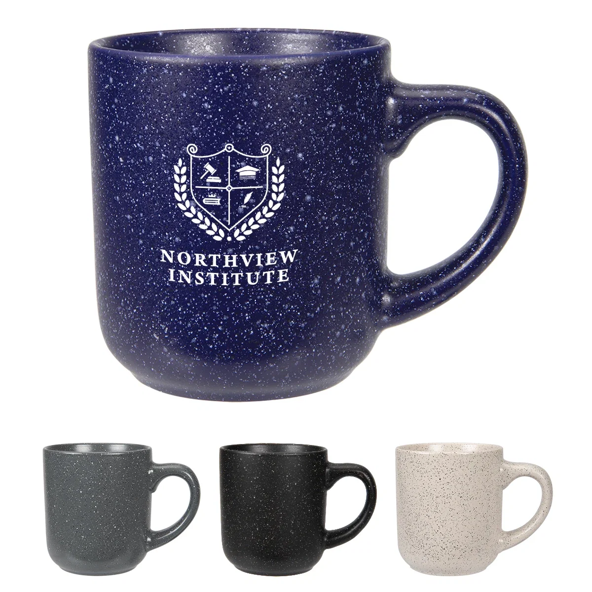 Speckled mug ready for the office break room