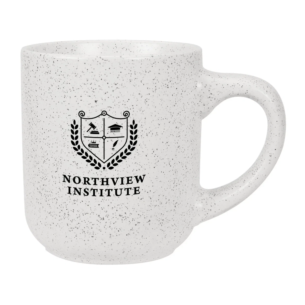 Front of the cup left clear for artwork