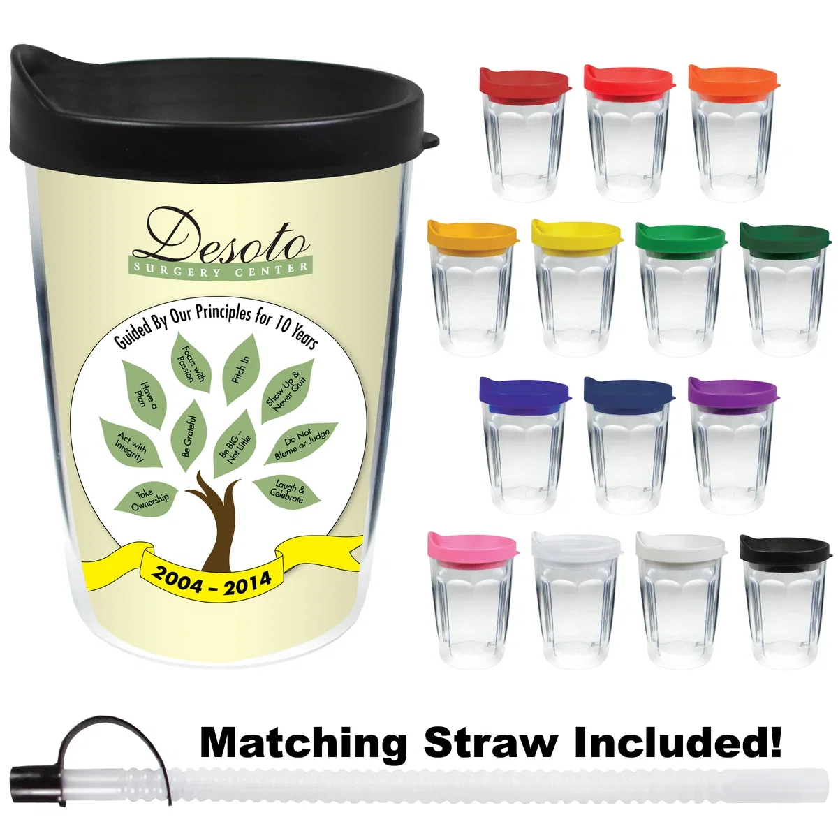 14 oz. Thermal Dual Walled Travel Tumbler (Four Imprint Options) — view 1