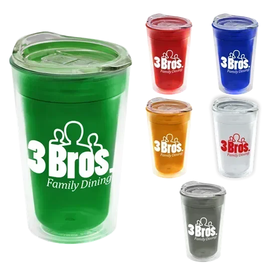 Transparent Tumbler with Slider Lid (14 oz.)