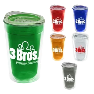 Transparent Tumbler with Slider Lid (14 oz.)