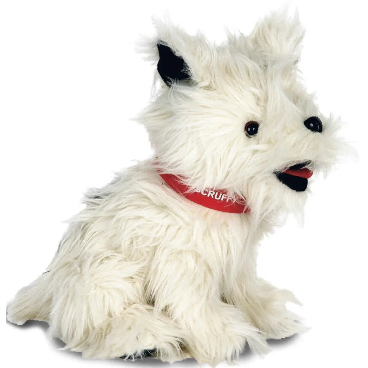 White Sitting Terrier Stuffed Dog - 14"