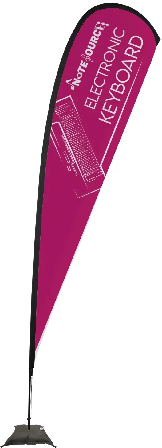 15' Elite Teardrop Nylon Sail Sign Kit (Single-Sided with Scissor Base) — view 6