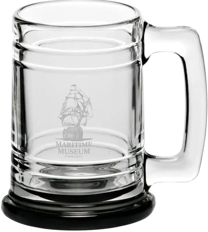 15 oz. Anchor Glass Beer Mugs (Laser Engraved) — view 3