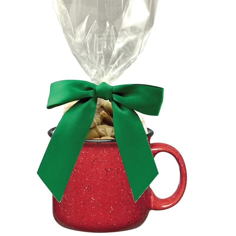 Stuffer item shown next to the empty mug