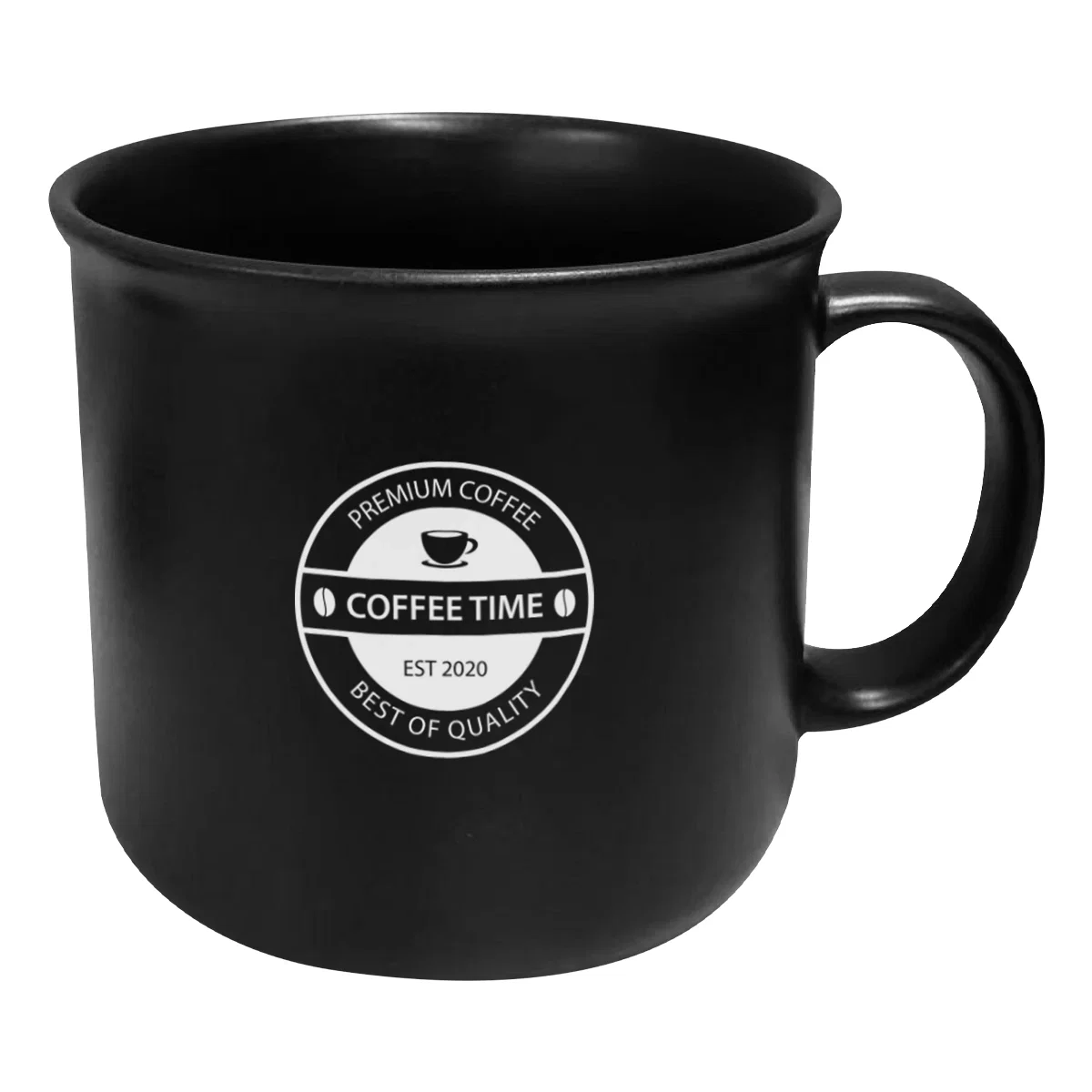 Fifteen ounce mug with a matte finish and sturdy handle