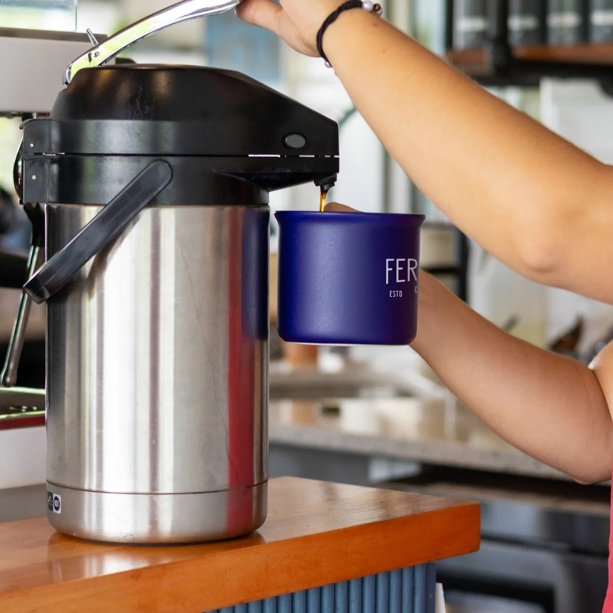 15 oz. Ember Mug in use