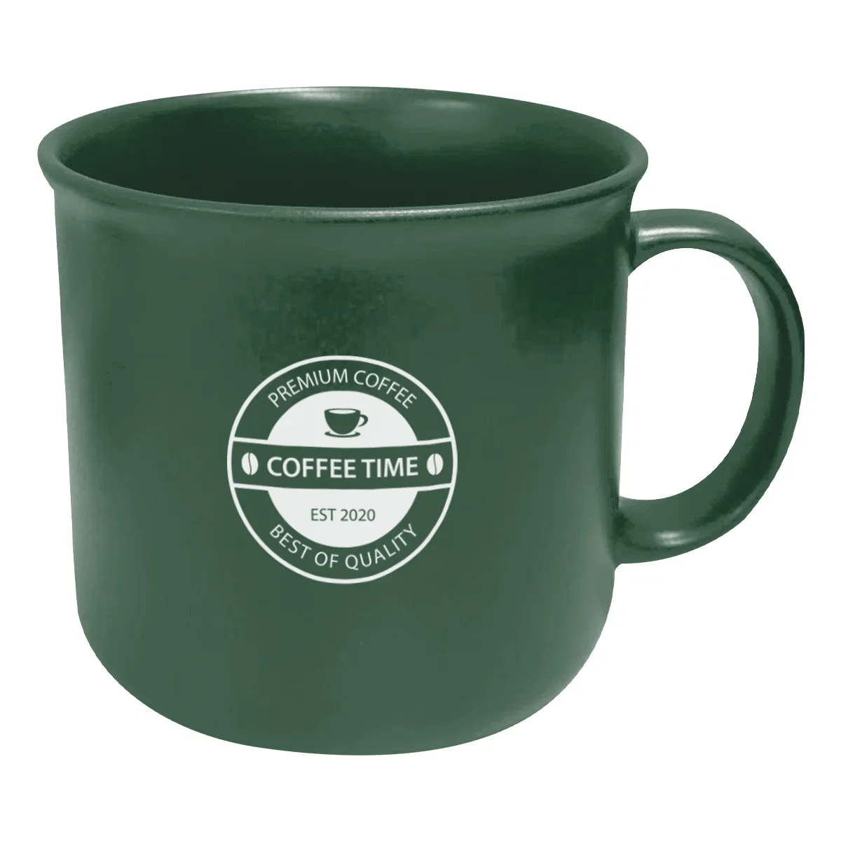 Matte glaze shown across the curved body of the cup