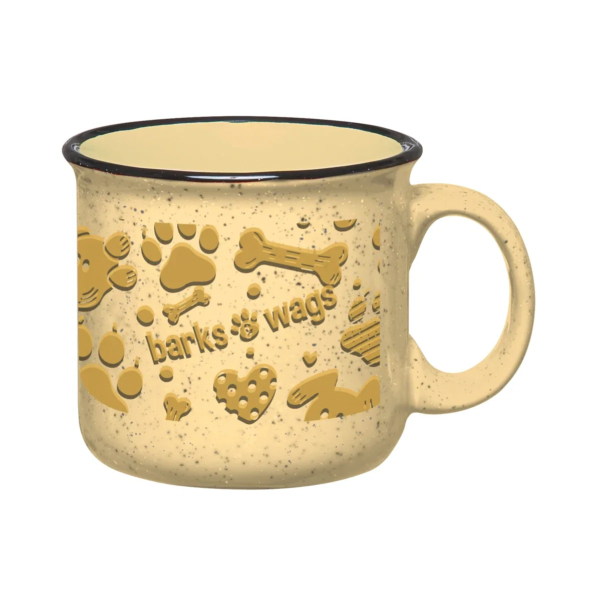Fifteen ounce camping cup standing three and a half inches tall