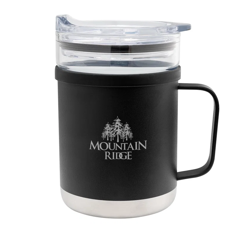 15 Oz. Glass And Stainless Steel Mug — view 2