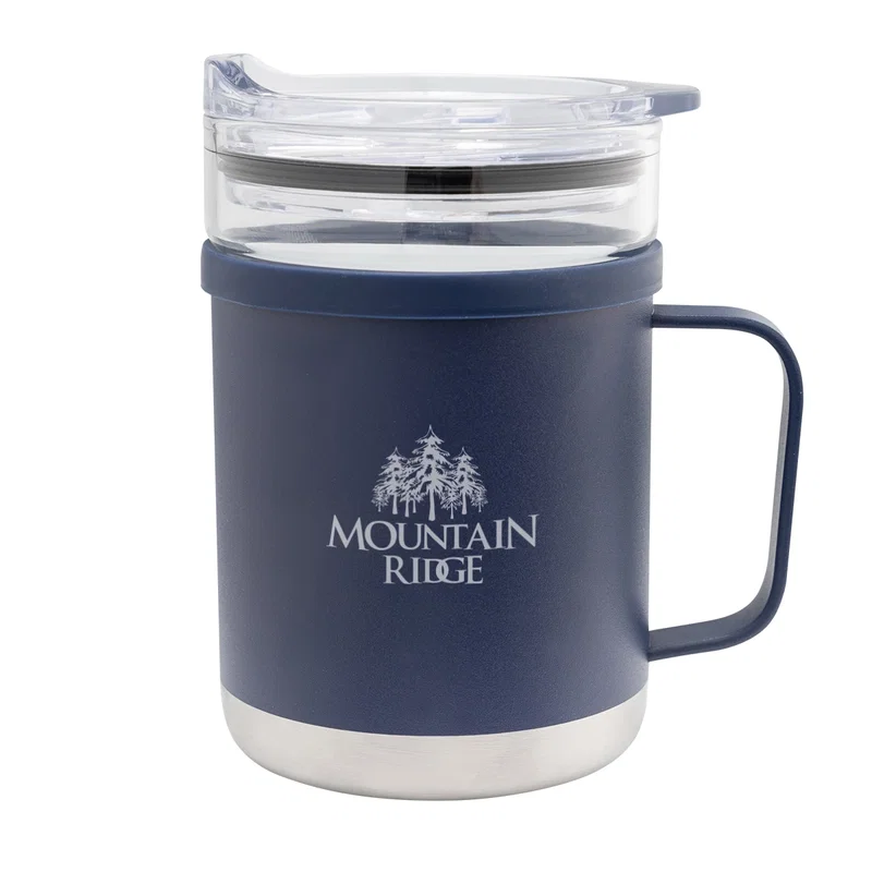 15 Oz. Glass And Stainless Steel Mug — view 3